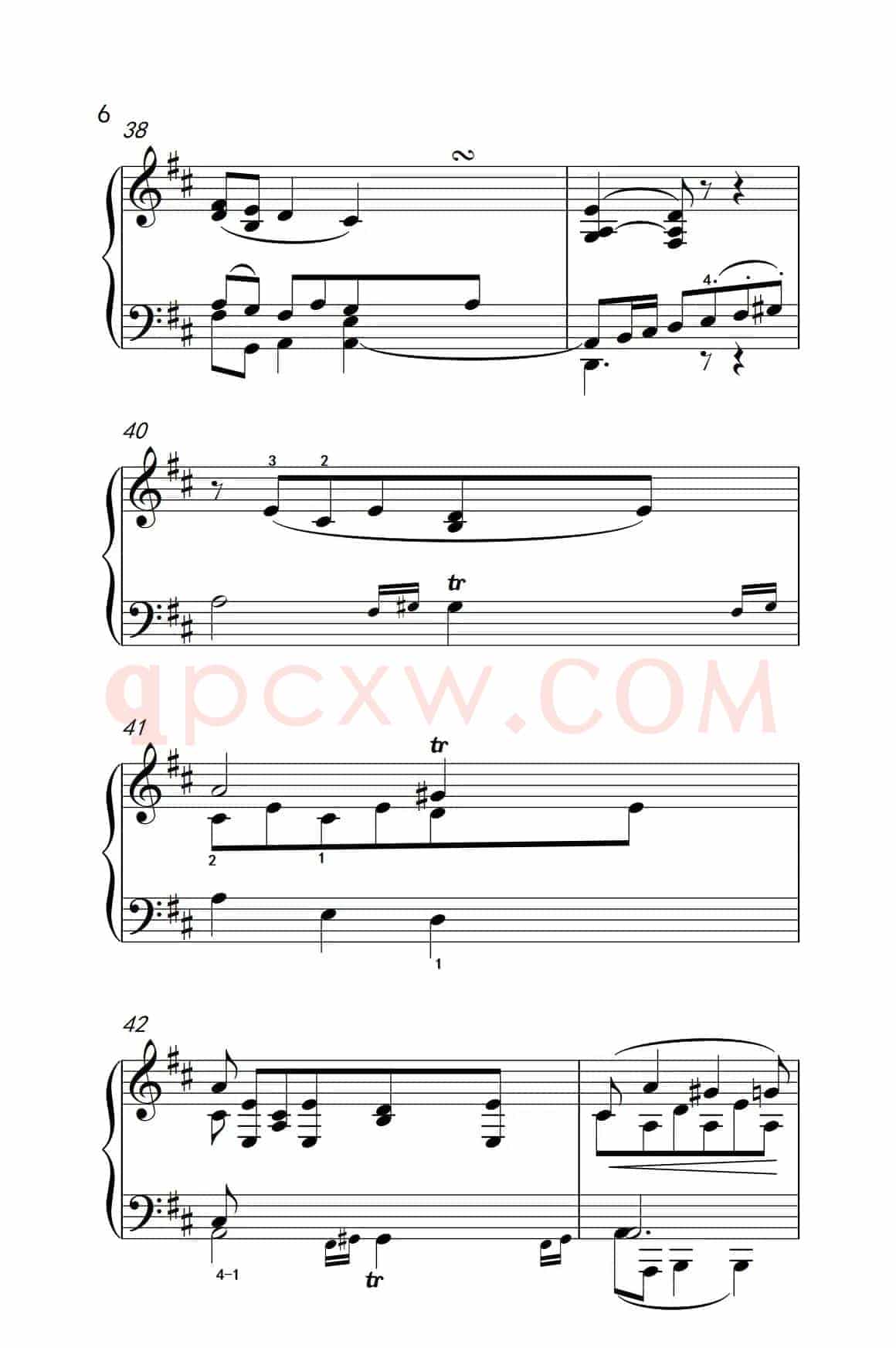 奏鸣曲 Opus 2 Nr.2 第二乐章（贝多芬奏鸣曲集 1）