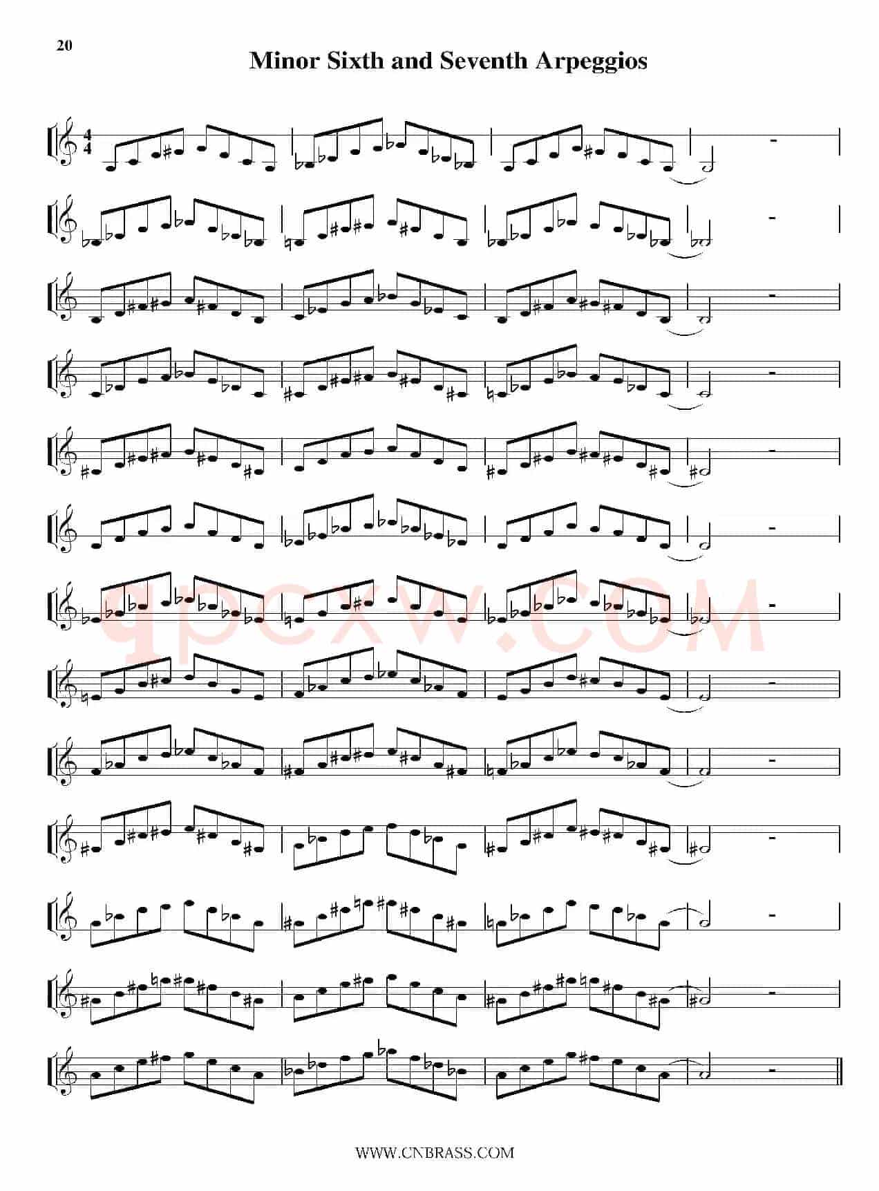 Minor Sixth and Seventh Arpeggios（小号）