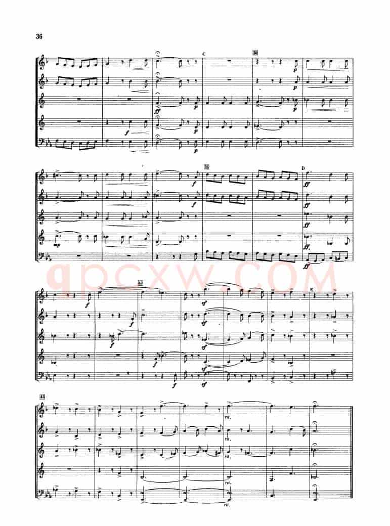 为铜管五重奏改编的四首歌曲