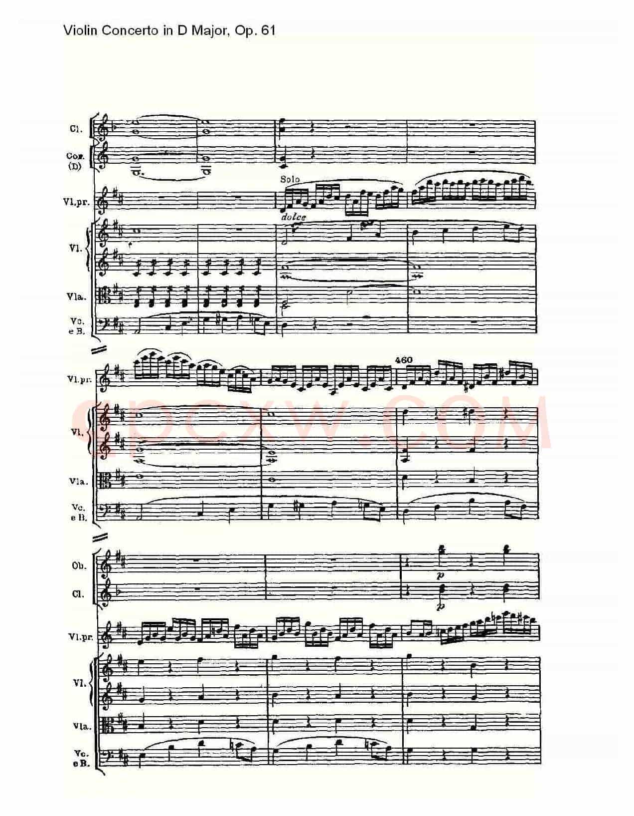 D大调小提琴协奏曲 Op.61第一乐章（二）
