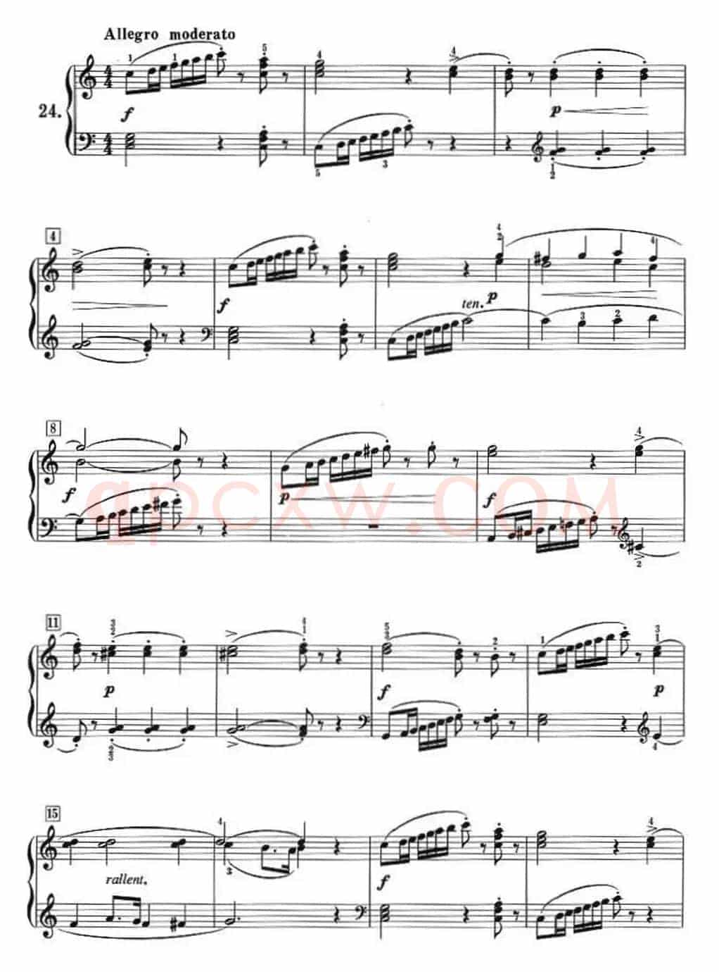 50首莱蒙钢琴练习曲 作品37（NO.24）