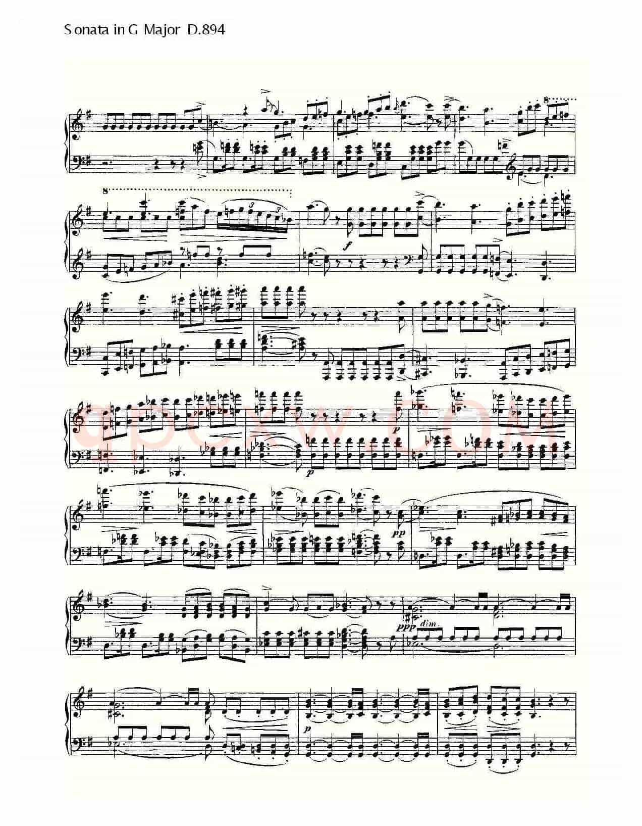 Sonata in G Major D.894(G大调奏鸣曲 D.894)