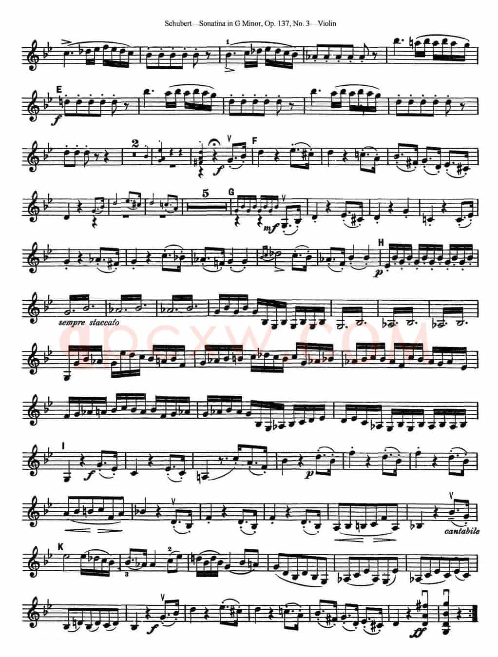 Violin Sonatina in G minor Op.137 No.3