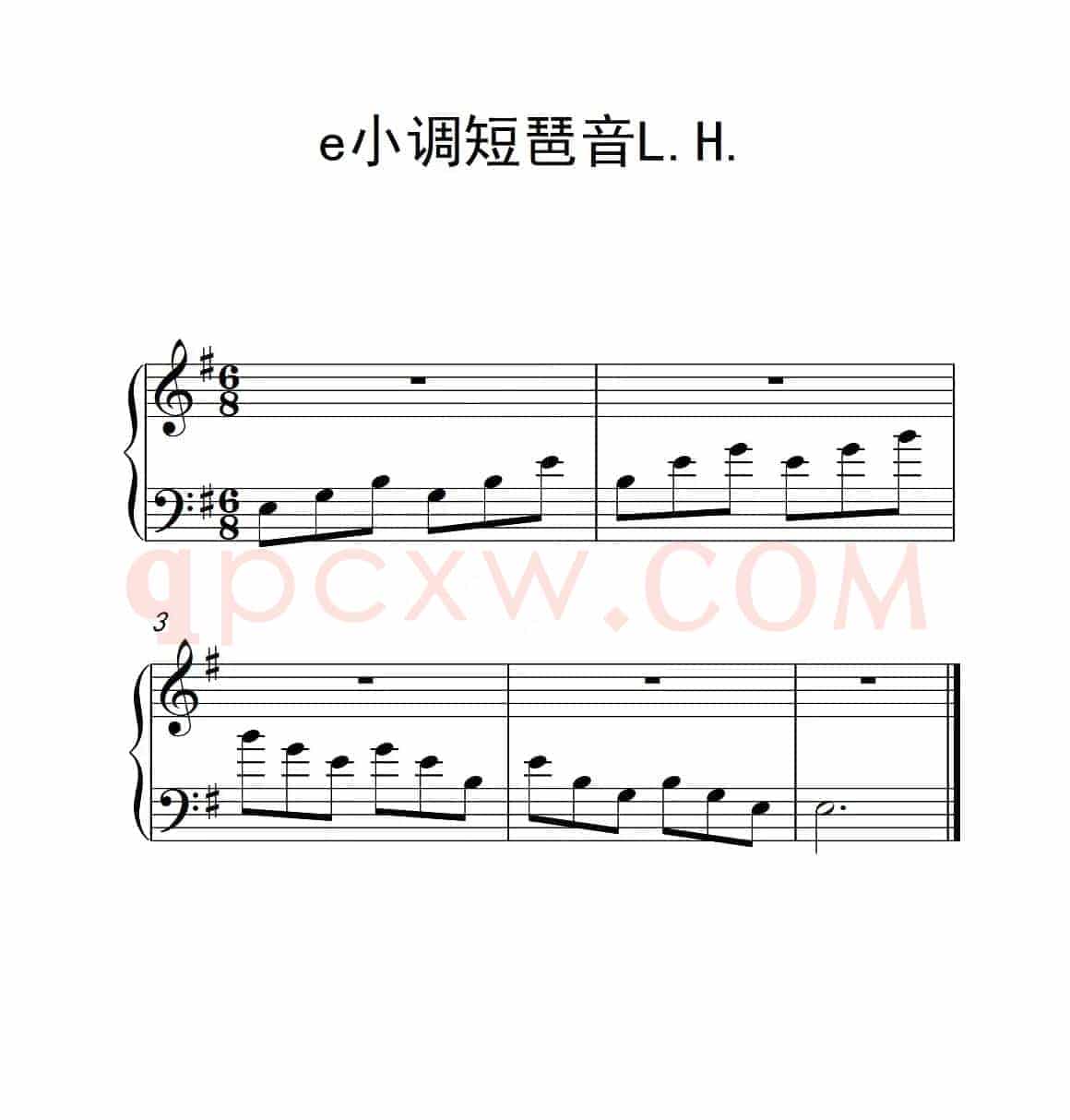 第一级 F大调短琶音L.H.（中国音乐学院钢琴考级作品1~6级）