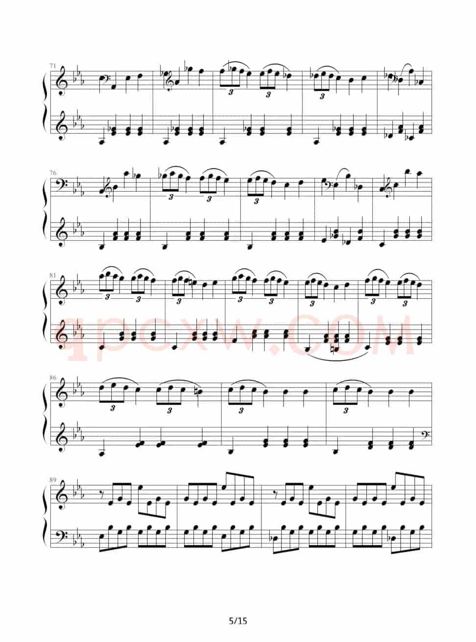 c小调第八钢琴奏鸣曲第一乐章（作品13号“悲怆”）