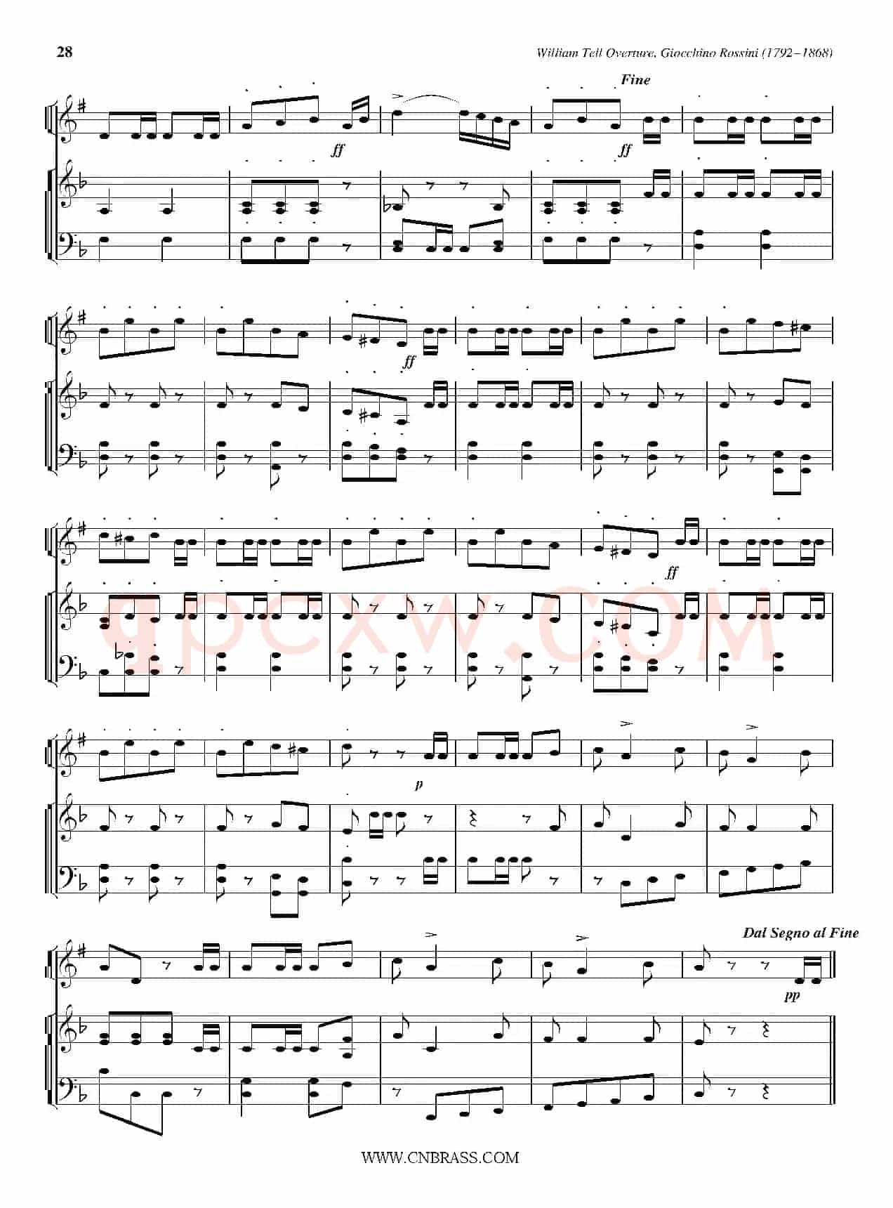 William Tell Overture（小号+钢琴伴奏）