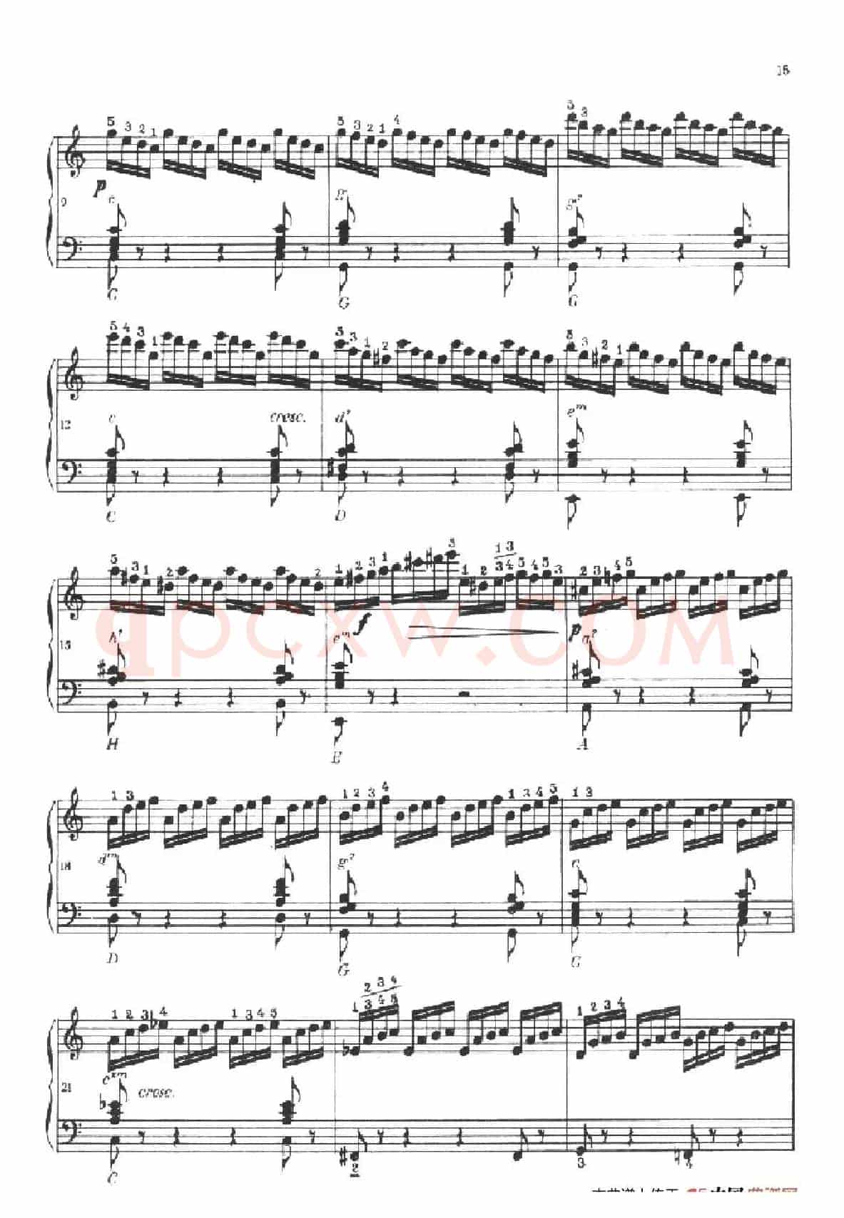 《车尔尼手风琴练习曲集》第Ⅱ册（第5——8首）