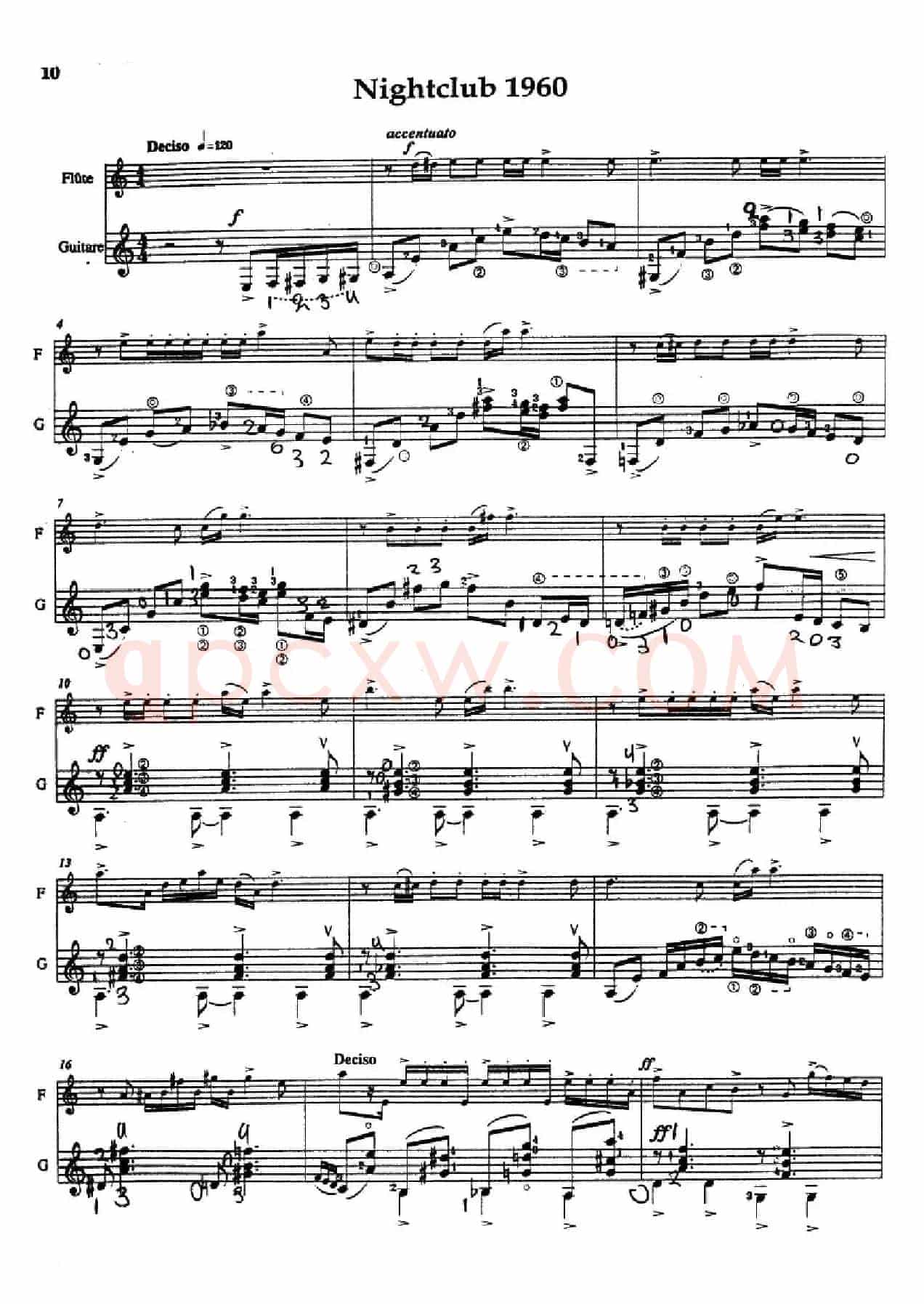 Histoire du Tango：3、Nightclub 1960（长笛+吉他）