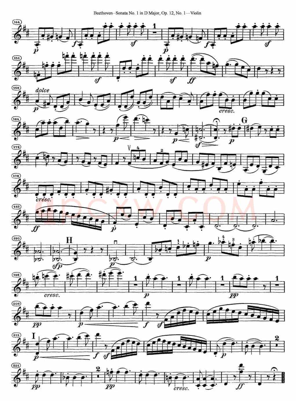 Violin Sonata No.1 in D Major Op.12 No.1