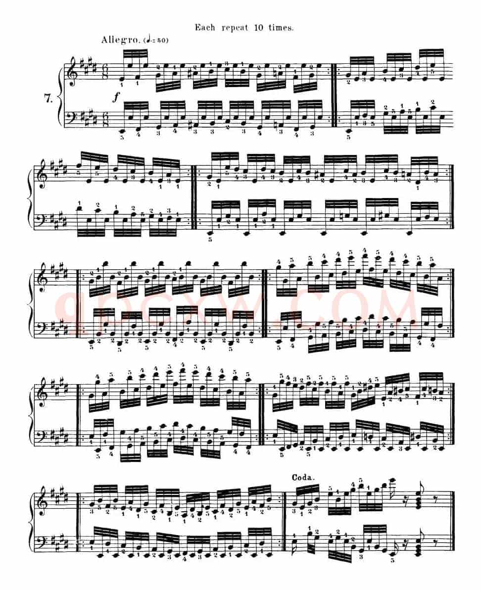 Czerny - 40 Daily Exerci Op.337（6—10）（40首日常训练曲）