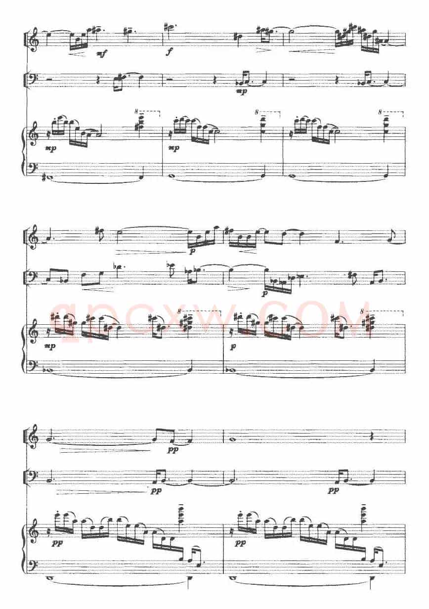 钢琴三重奏（陈铭志作曲版、小提琴+大提琴+钢琴）