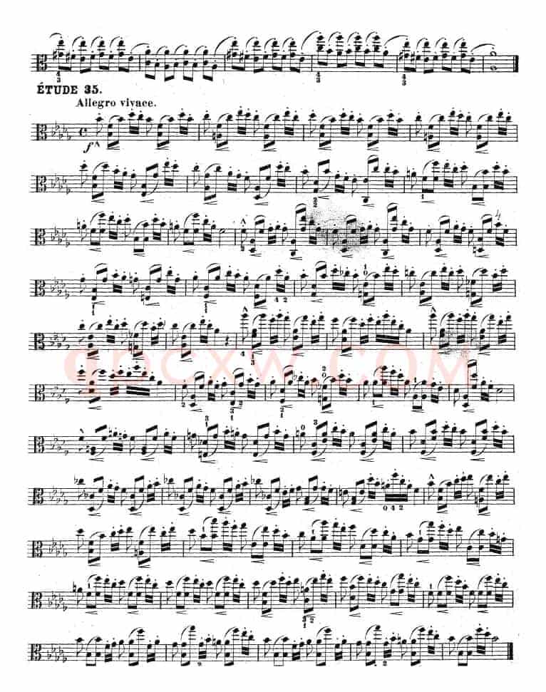 克莱采尔《中提琴练习曲40首》（ETUDE 33-35）