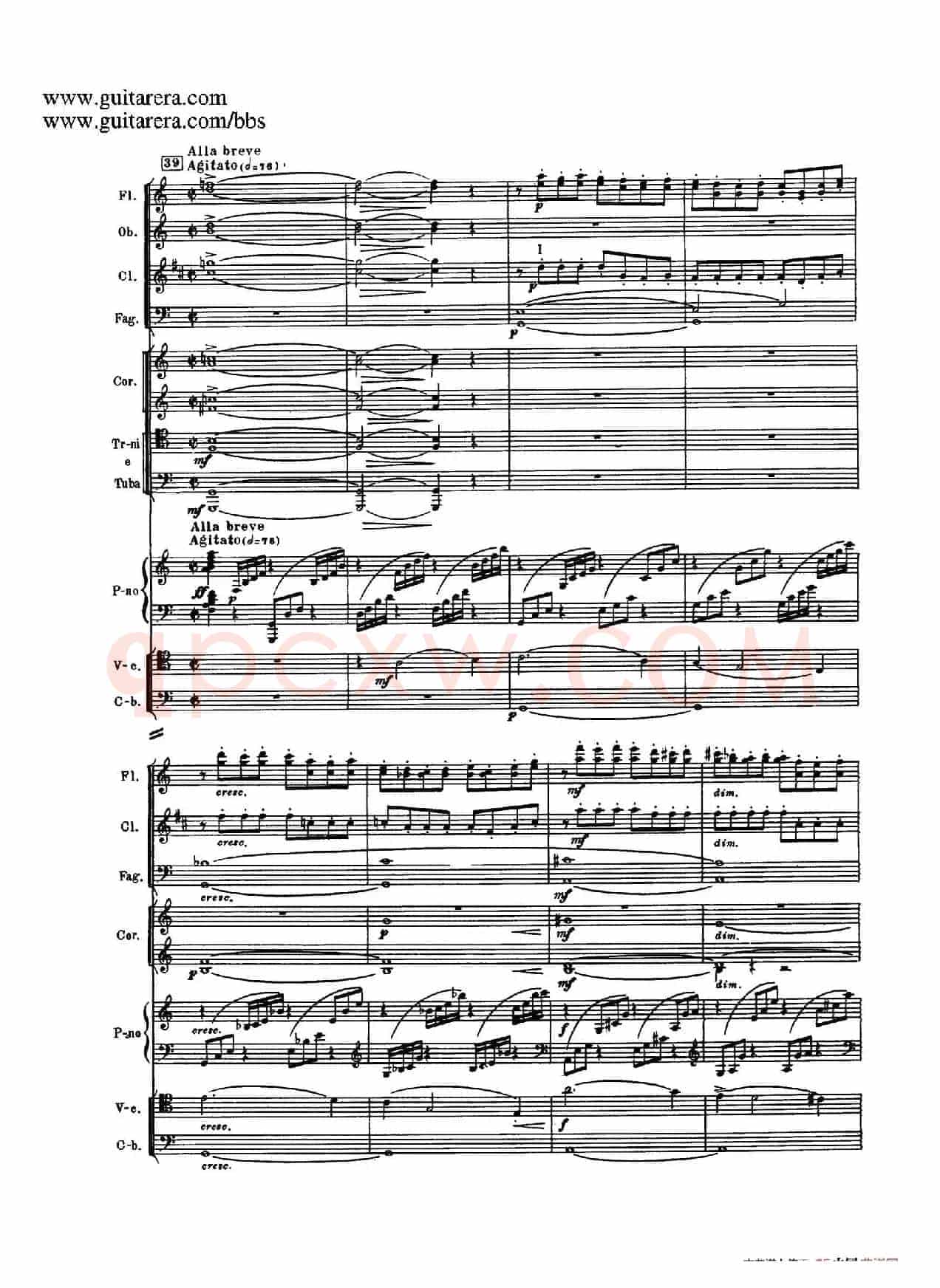c小调第二钢琴协奏曲 Op.18（第三乐章总谱P25——37）