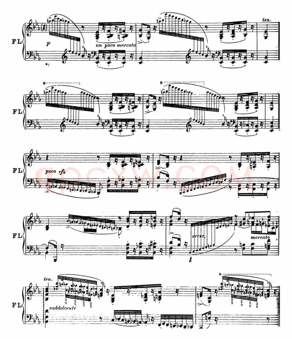 6首帕格尼尼大练习曲（Andantino capriccioso）
