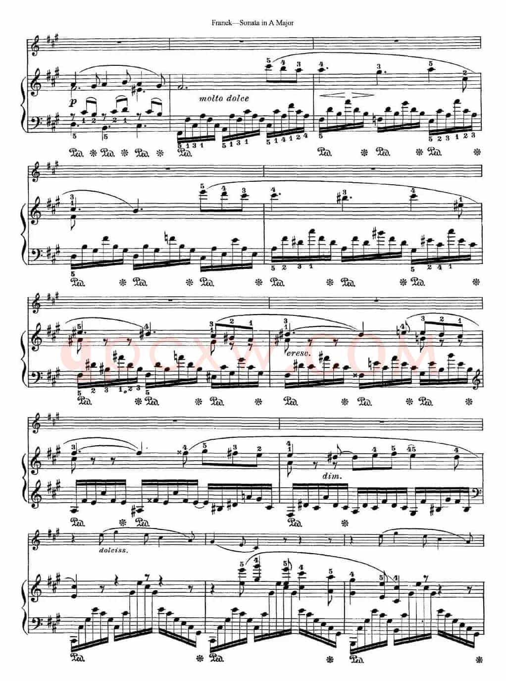 Franck Sonata in A Major（小提琴+钢琴伴奏）
