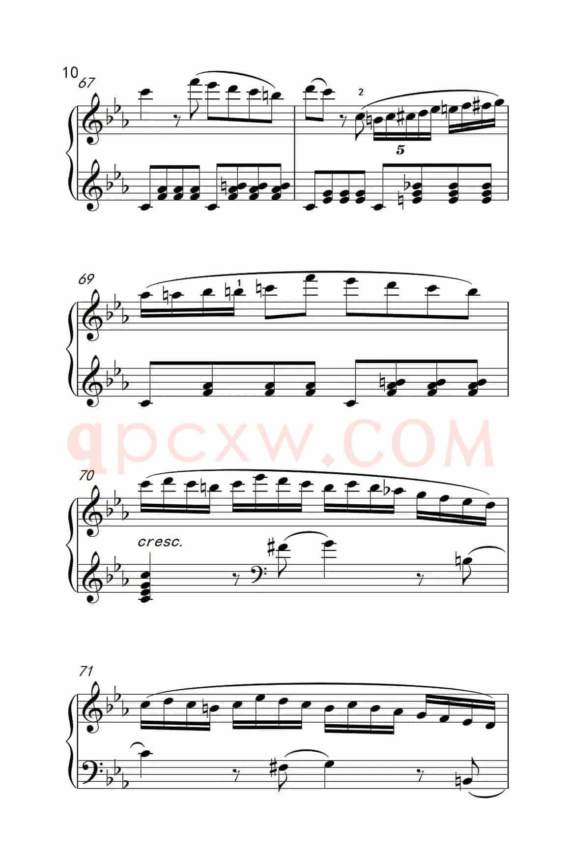 奏鸣曲 Opus 10 Nr.1 第三乐章（贝多芬奏鸣曲集 2）