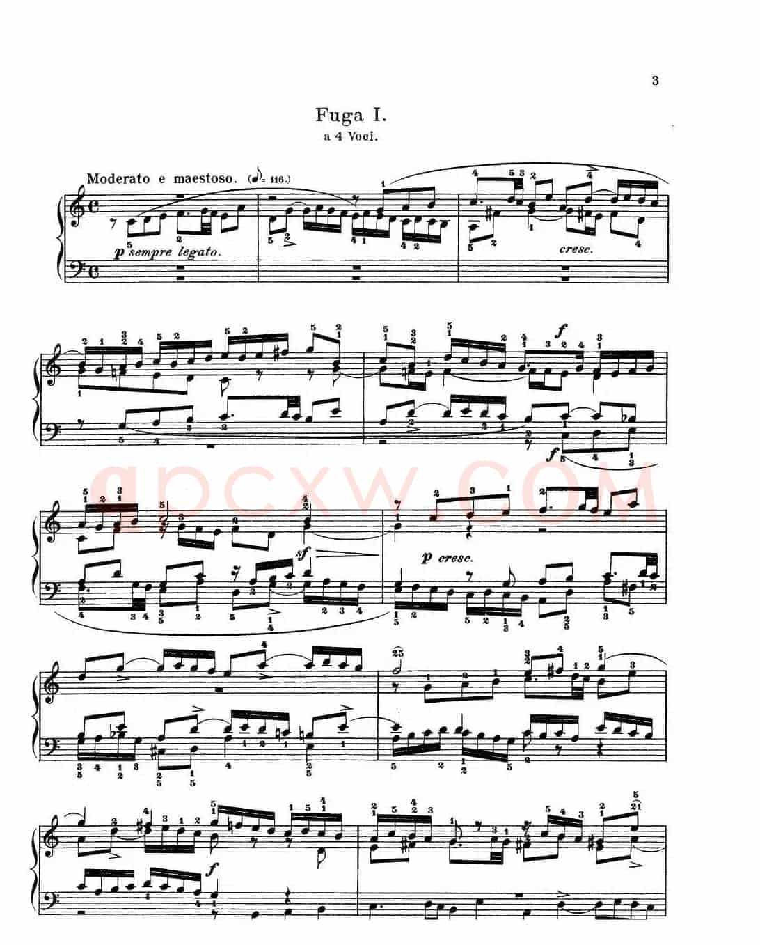 巴赫《平均律钢琴曲集》The Well Tempered Clavier(Prelude & Fugue_01)