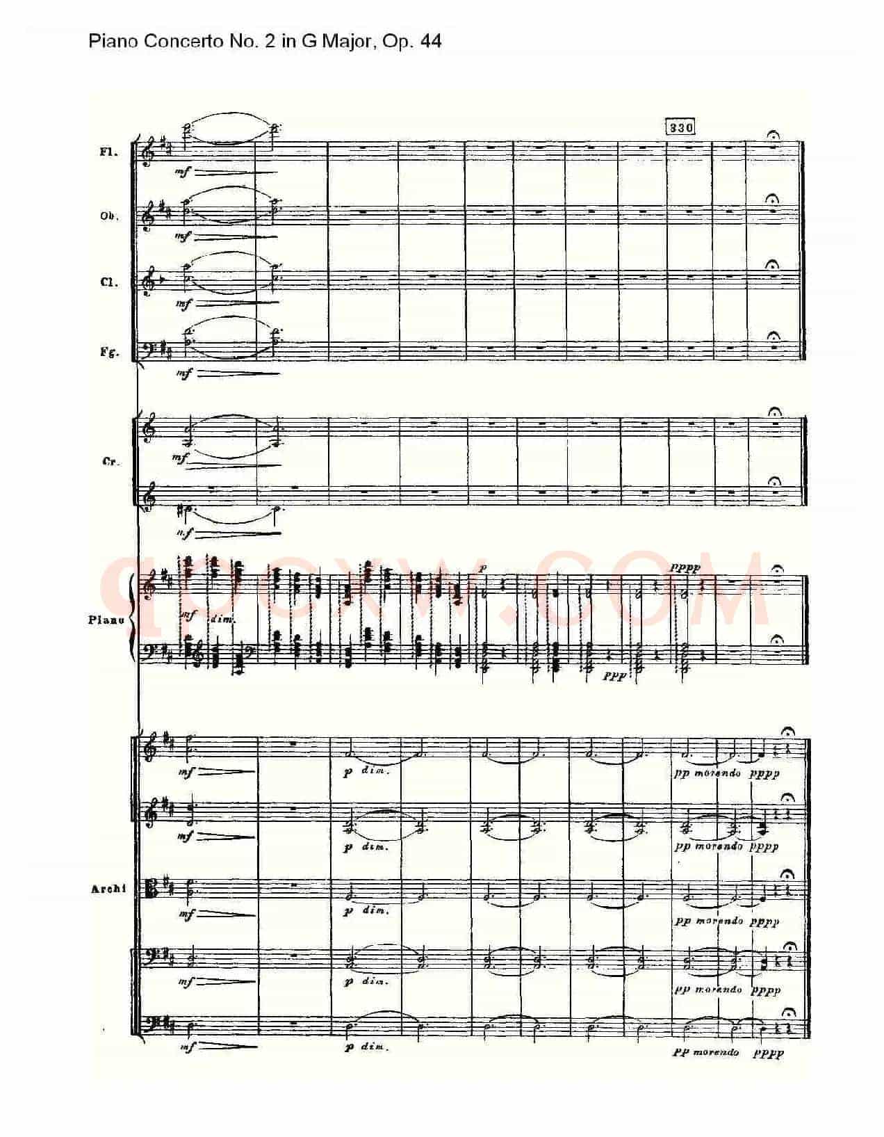 G大调第二钢琴协奏曲, Op.44第二乐章