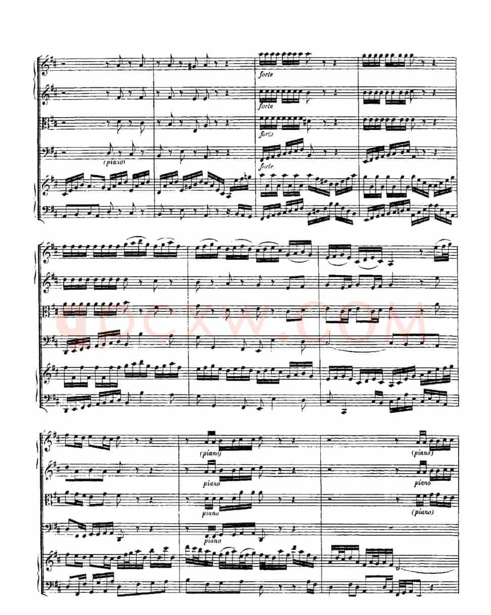 Harpsichd Concerto in D Maj BWV 1054(D大调第三号古钢琴协奏曲·总谱)