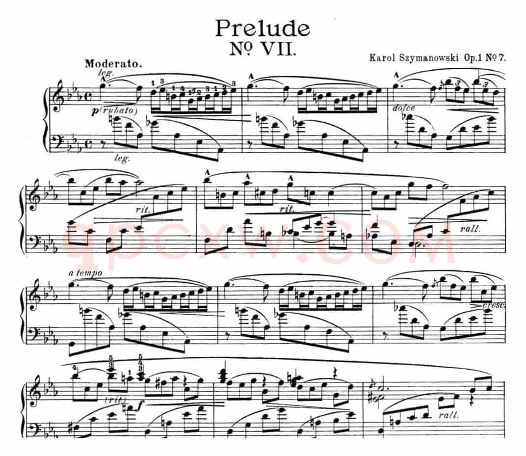 希曼诺夫斯基 9首钢琴前奏曲 Op.1 No.7