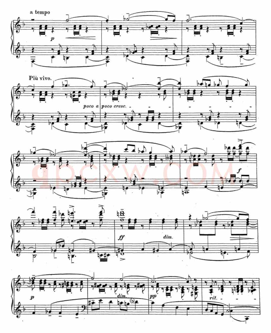 拉赫玛尼诺夫 钢琴前奏曲18 F大调 Op.32 No.7