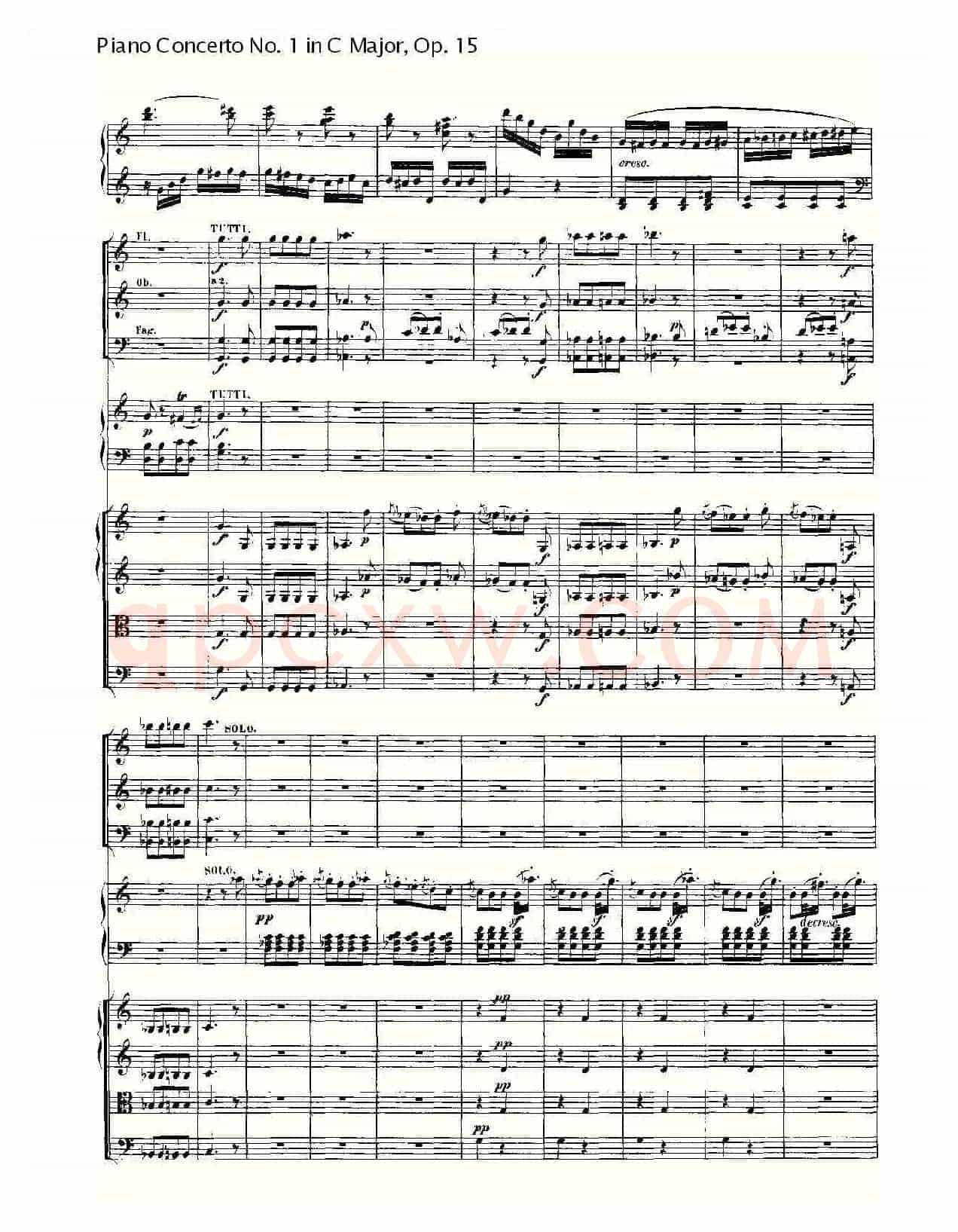 C大调钢琴第一协奏曲 Op.15 第三乐章