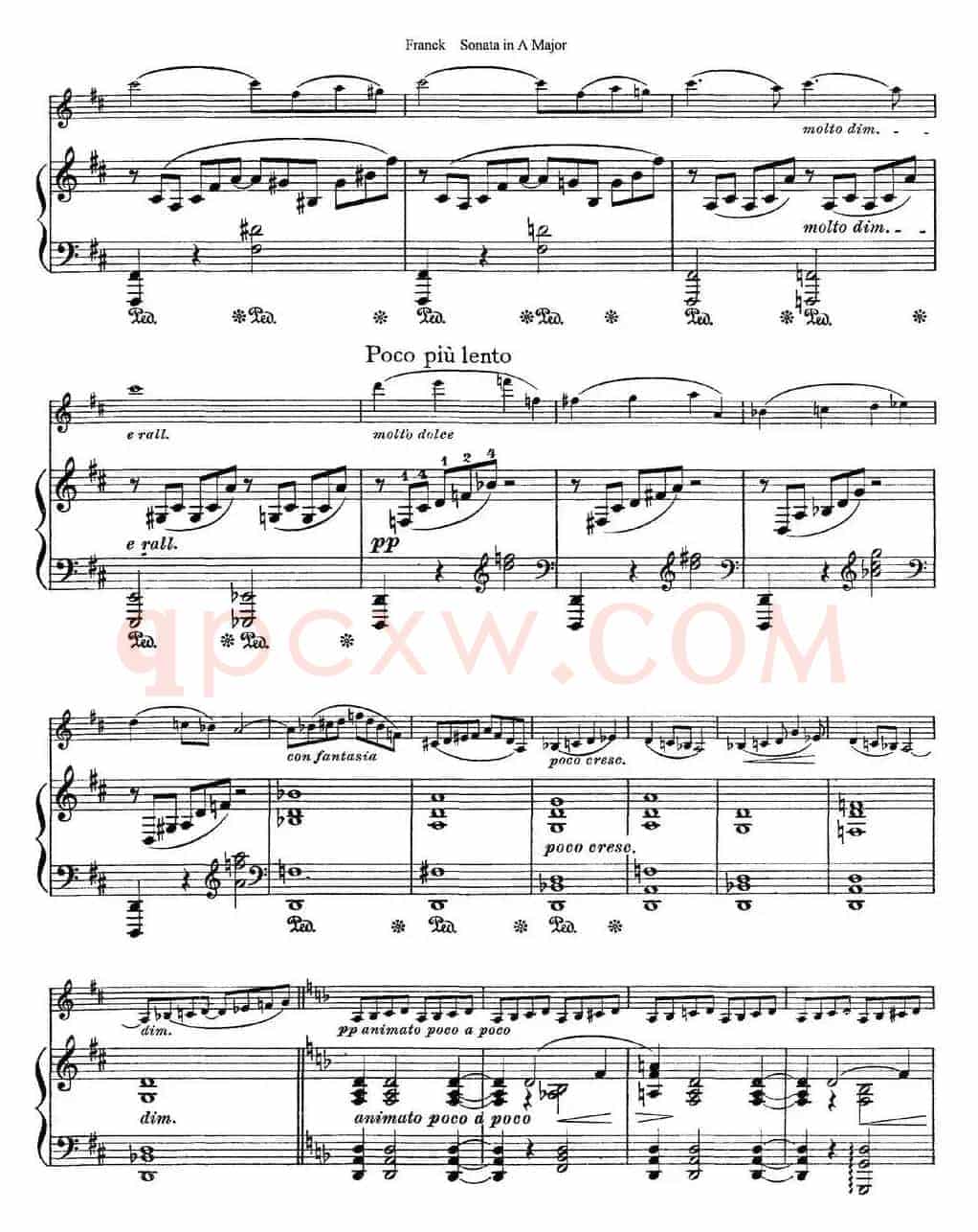 Franck Sonata in A Major（小提琴+钢琴伴奏）