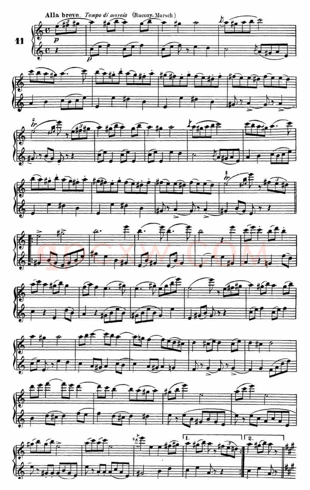 柯勒40首长笛提高练习曲OP.55（二重奏）（NO.11）
