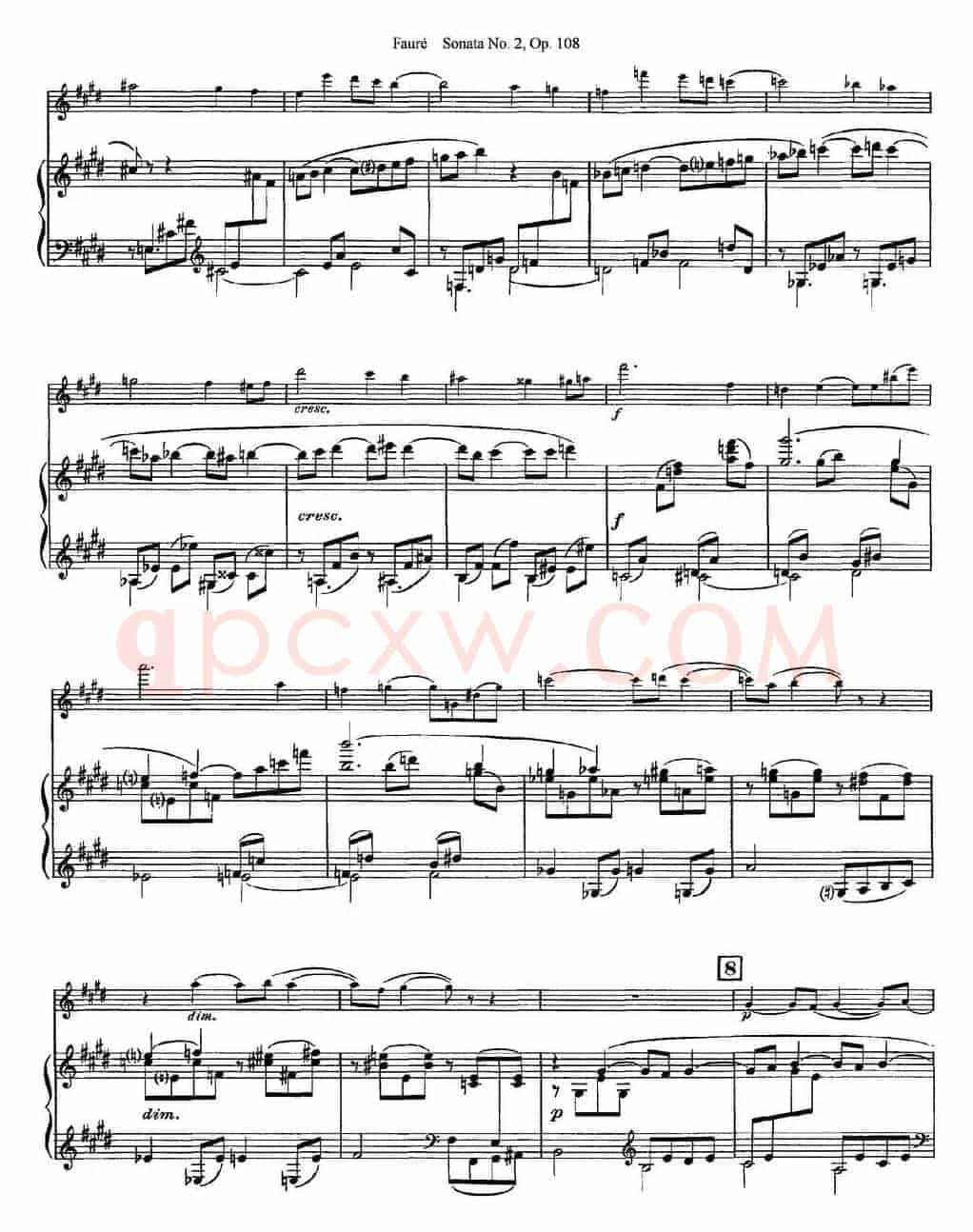 Violin Sonata No.2 Op.108（小提琴+钢琴伴奏）