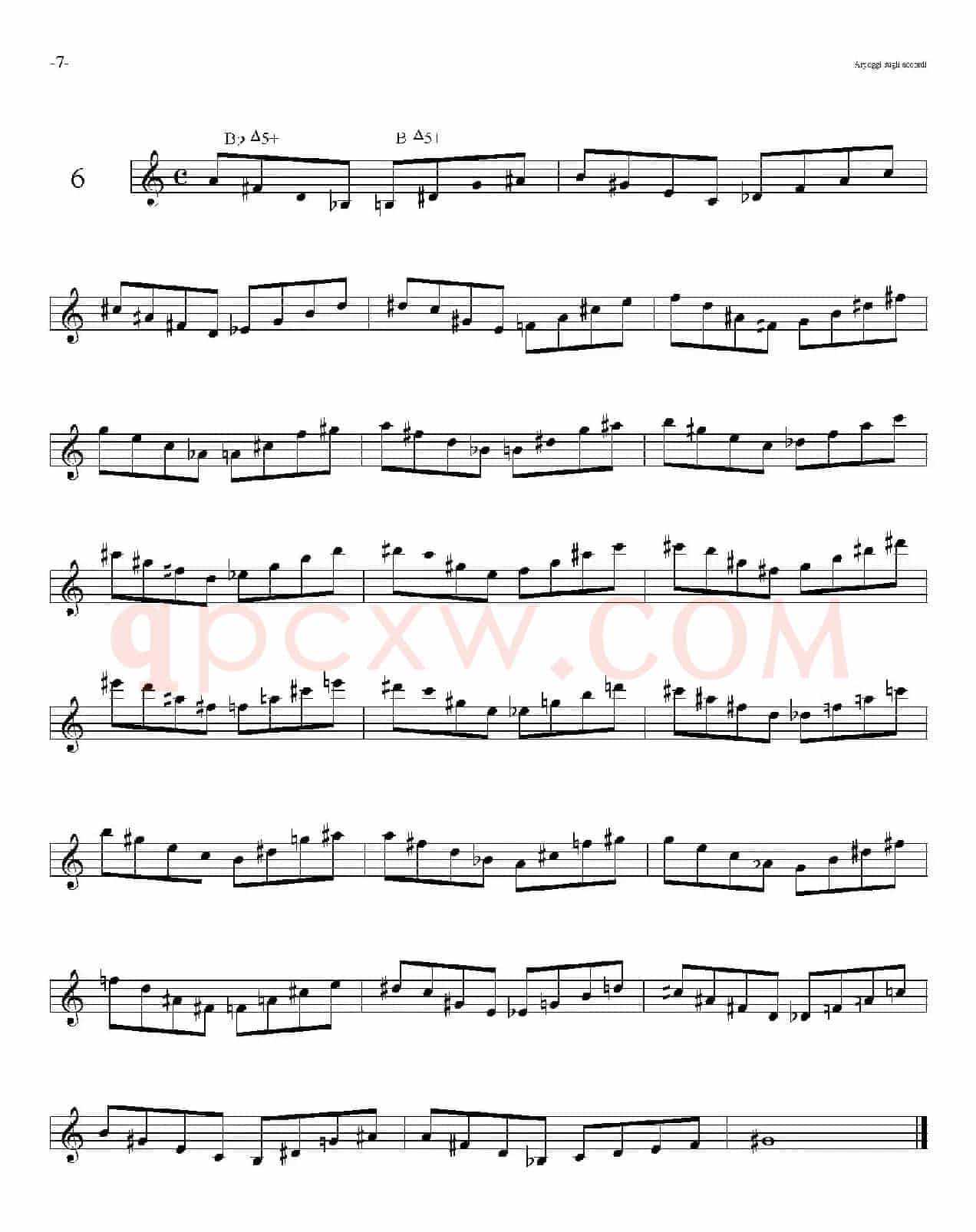 Sax Arpeggi sassofono F（音阶练习（上）6——10）