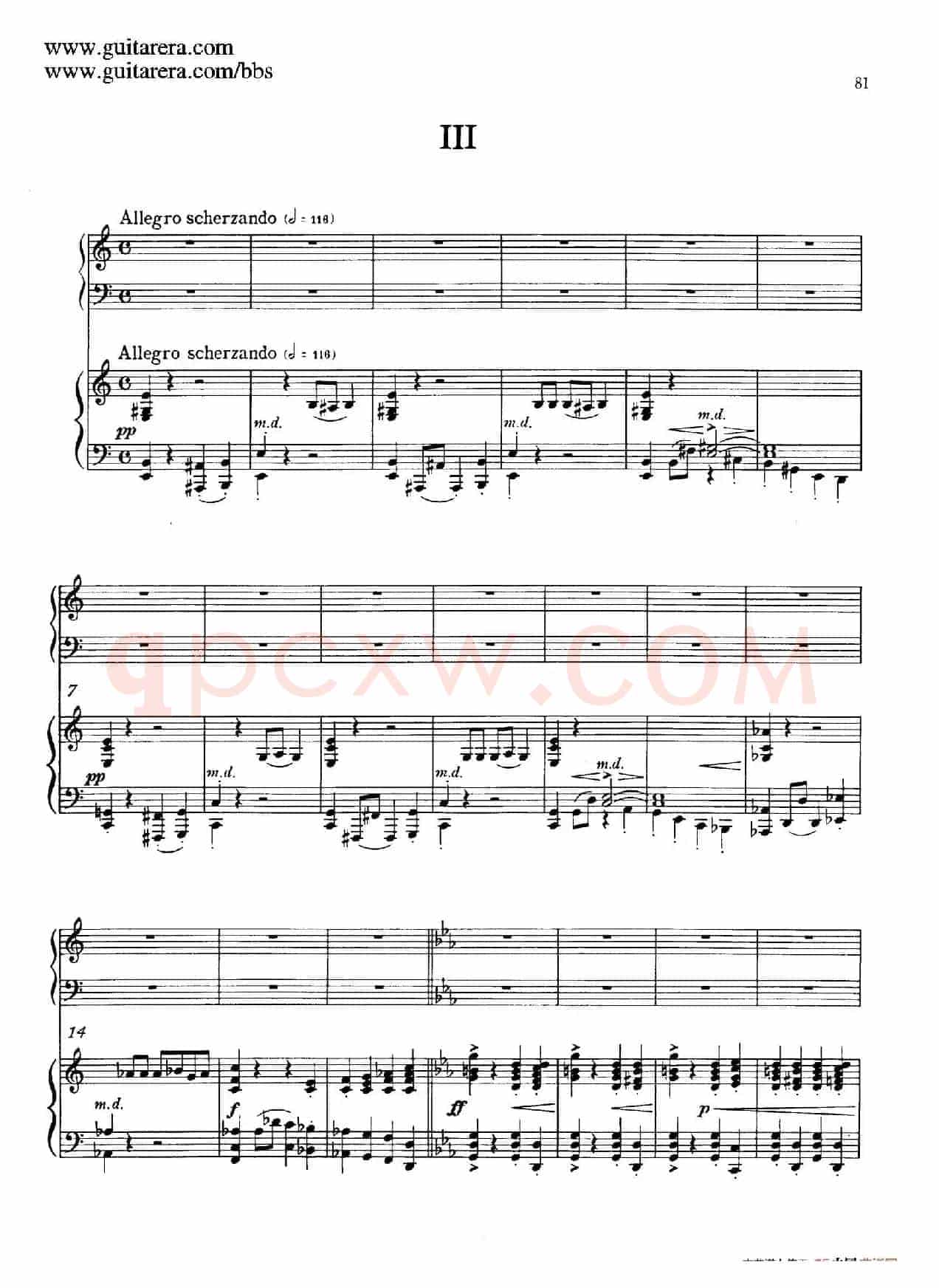c小调第二钢琴协奏曲 Op.18(双钢琴·第三乐章)