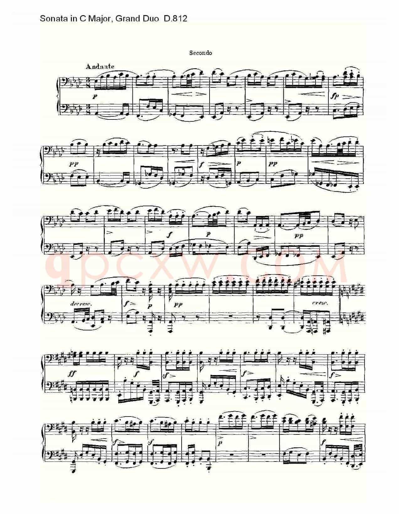 Sonata in C Major, Grand Duo D.812(C大调奏鸣曲,盛大的二重奏 )