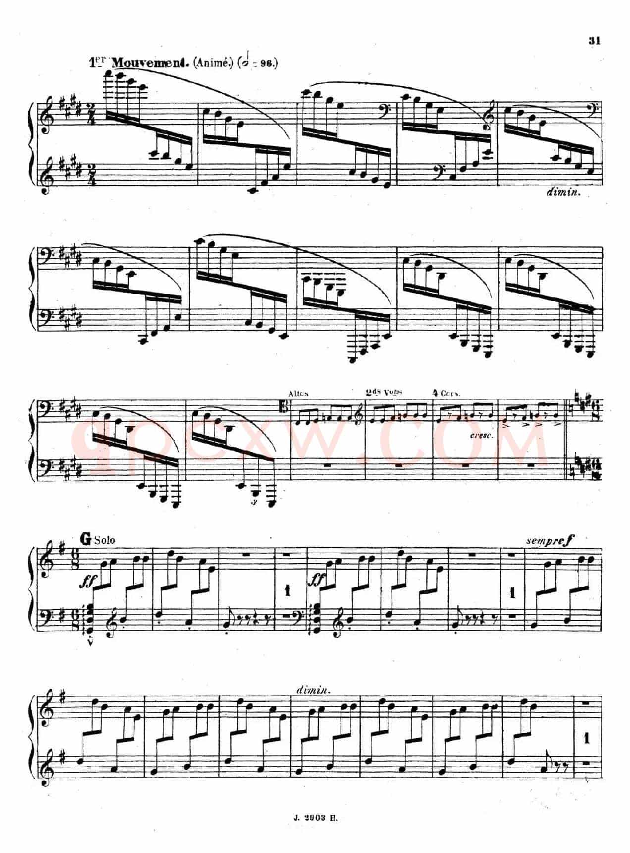Symphony on a French Mountain Air Op.25(法国山歌交响曲·钢琴独奏·Ⅲ)