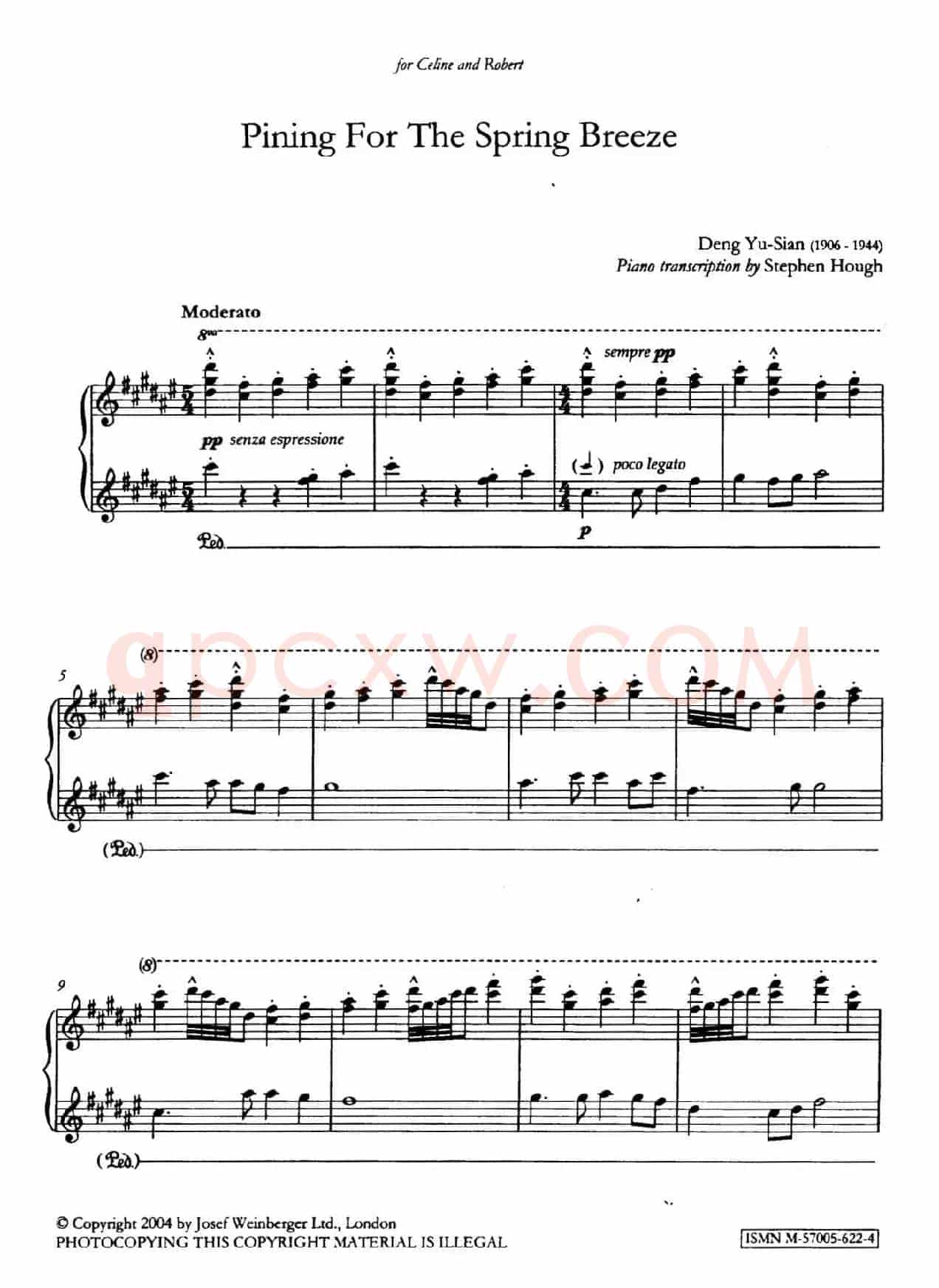 望春风(邓雨贤曲、Stephen Hough 改编)