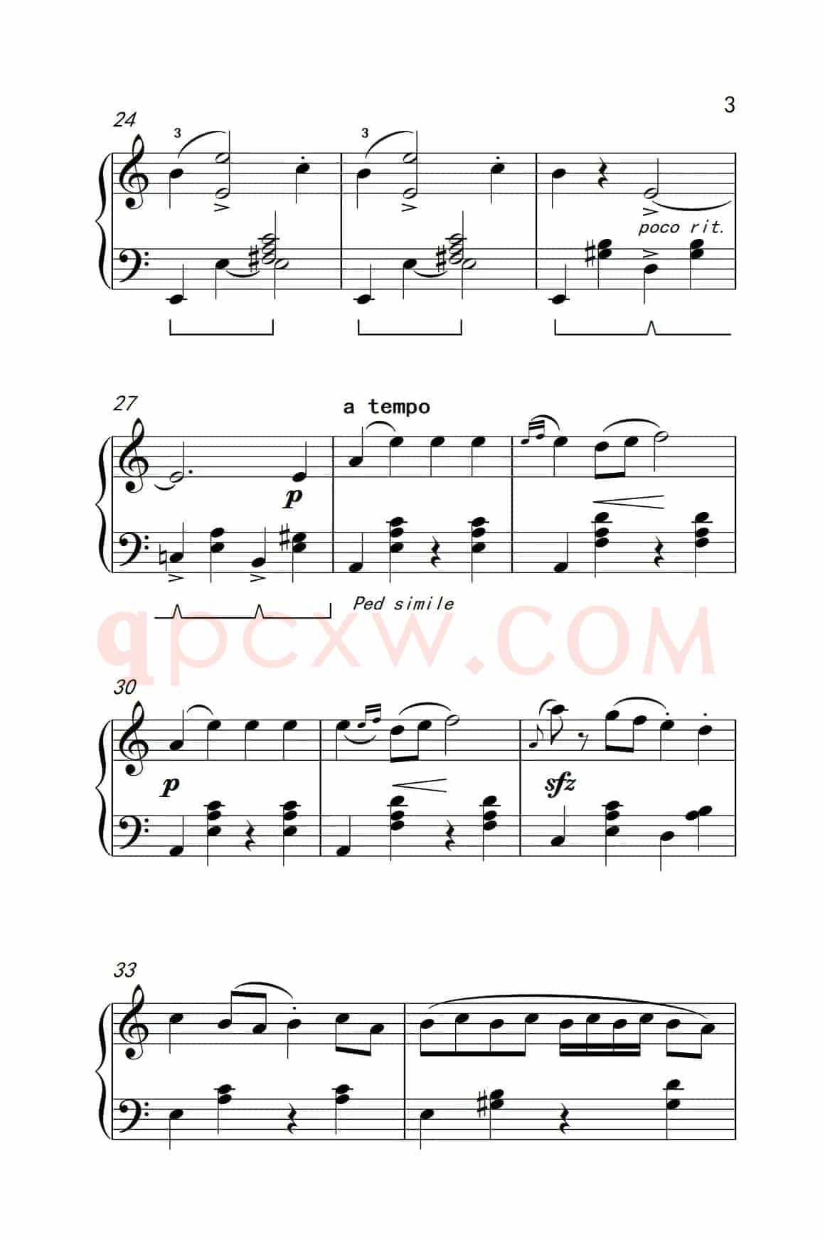 金婚曲（约翰·汤普森 成人钢琴教程 第三册）