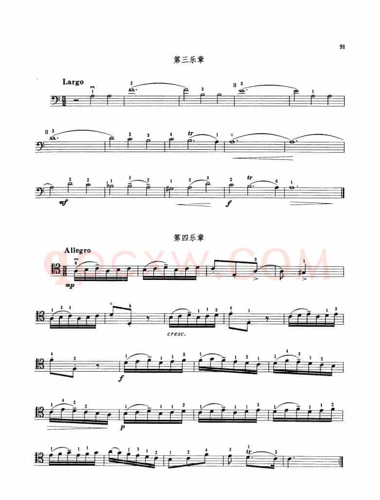 马尔切洛a小调奏鸣曲 （大提琴）
