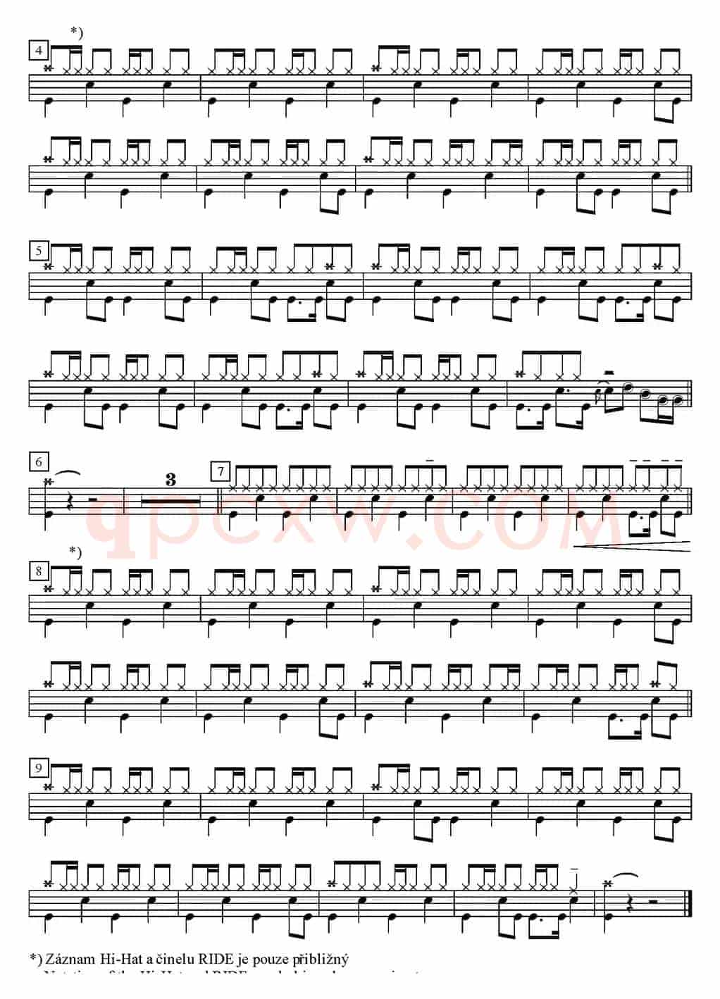 爵士鼓谱：Hoobastank - The reason