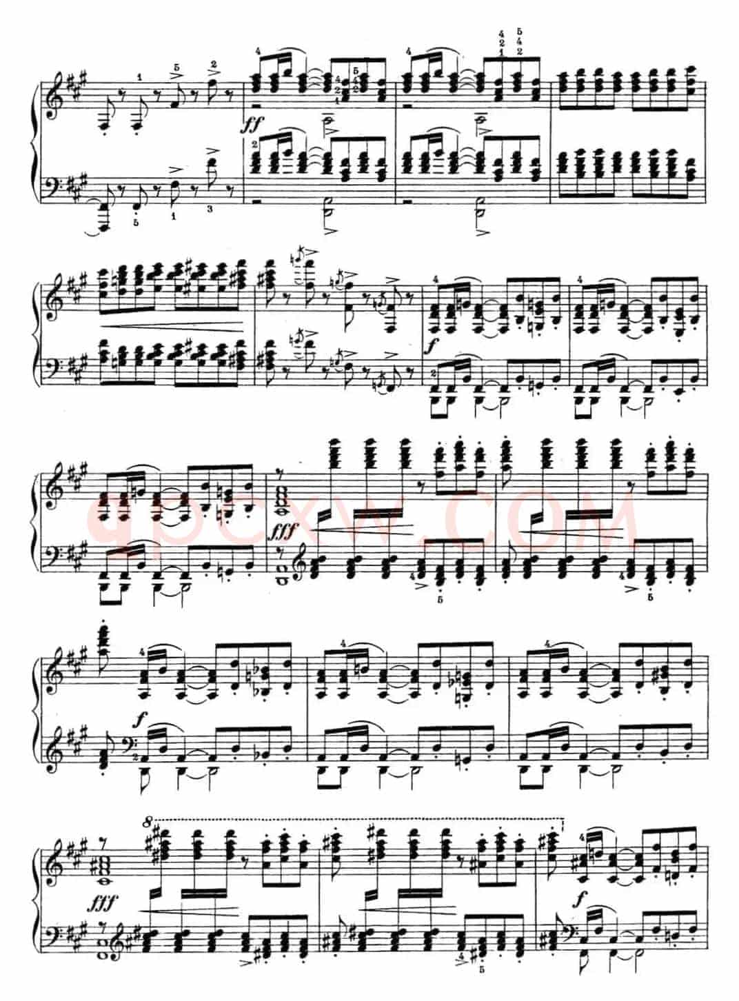 拉赫玛尼诺夫 幻想小品集 Op.3 No.4 小丑 升f小调