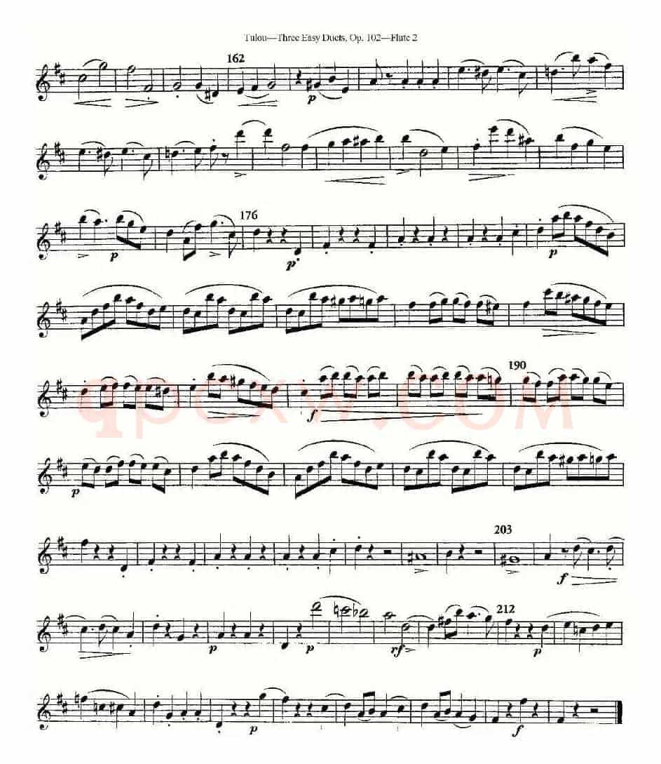 Three Easy Duets,Op.102 之第二长笛（三首简易重奏曲作品102号）