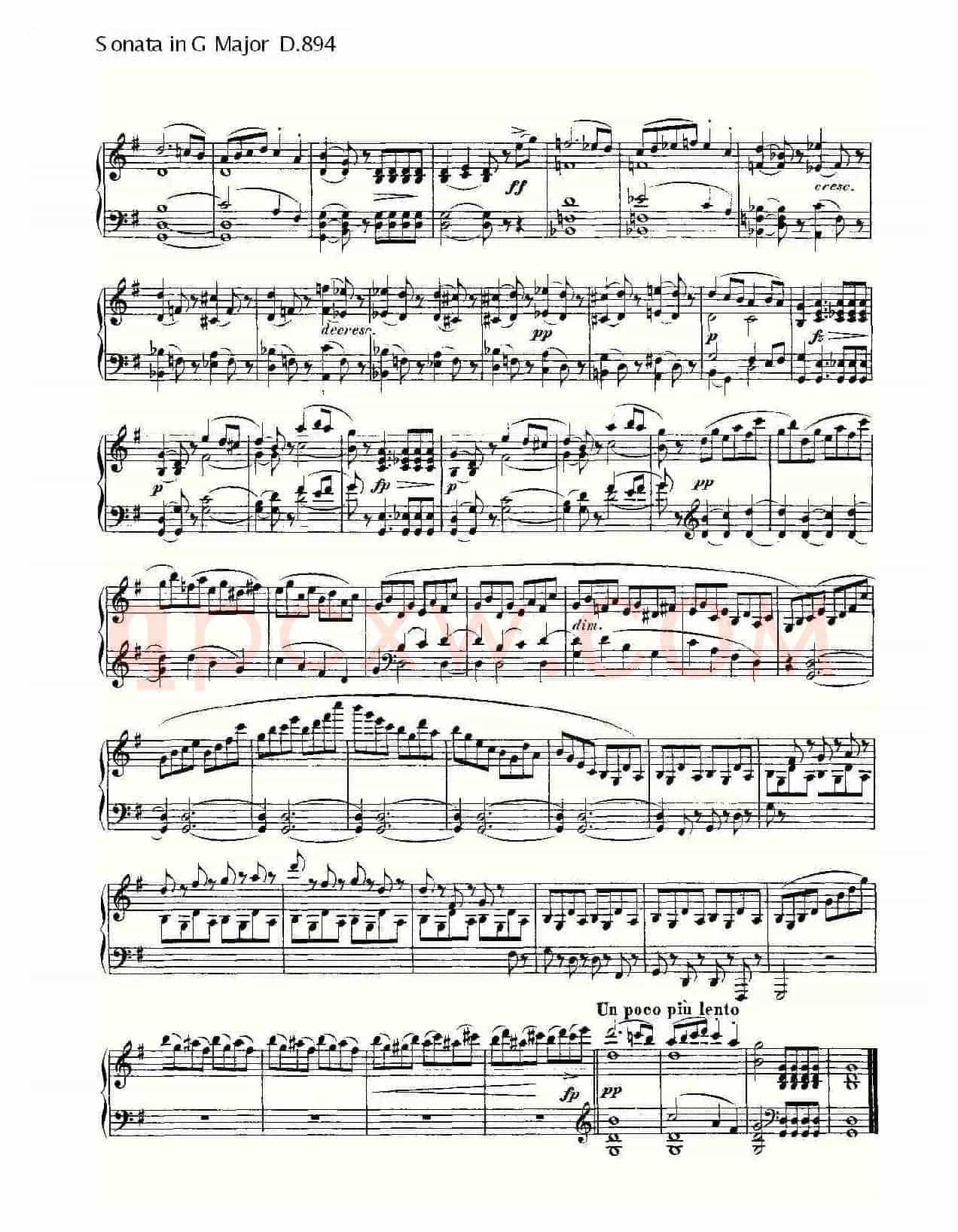 Sonata in G Major D.894(G大调奏鸣曲 D.894)