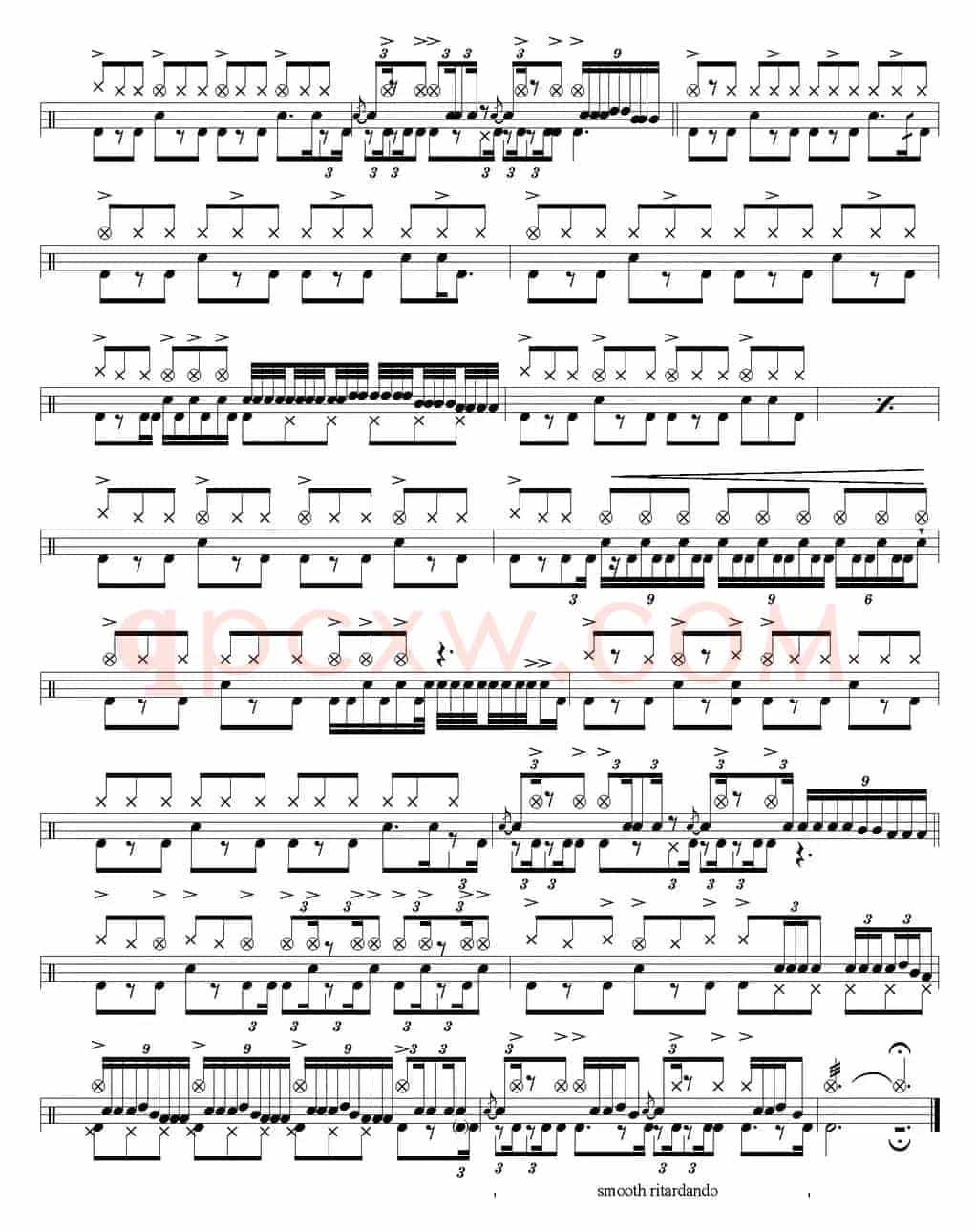 爵士鼓谱：Led Zeppelin - Since I've been loving you