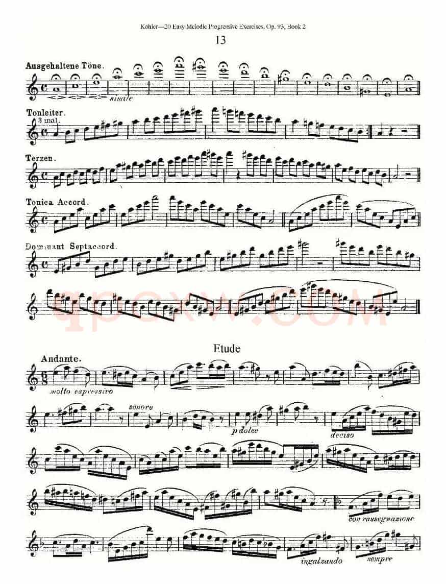 柯勒练习曲作品93号（二）