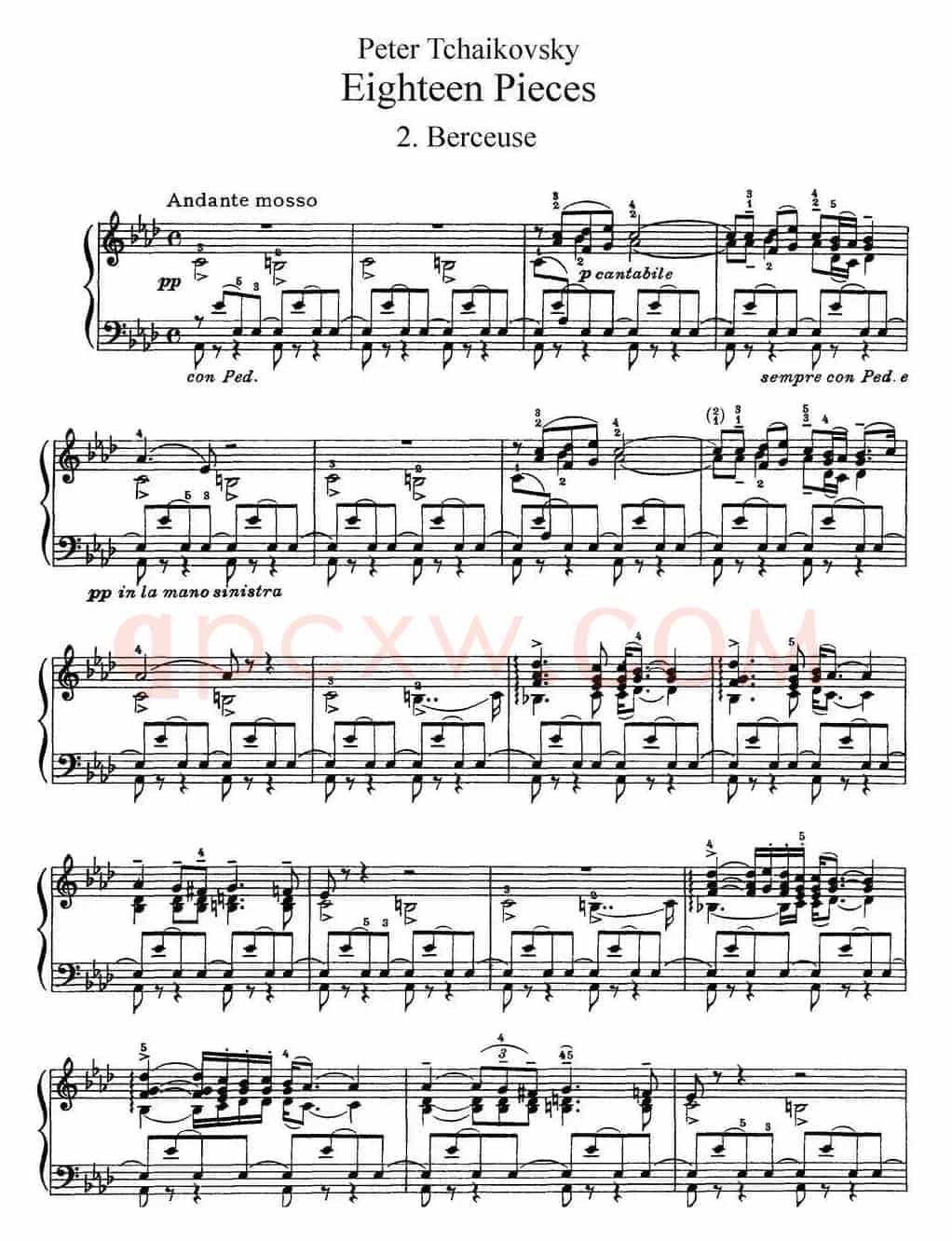 柴可夫斯基18首钢琴小品Op.72(2.Berceuse)