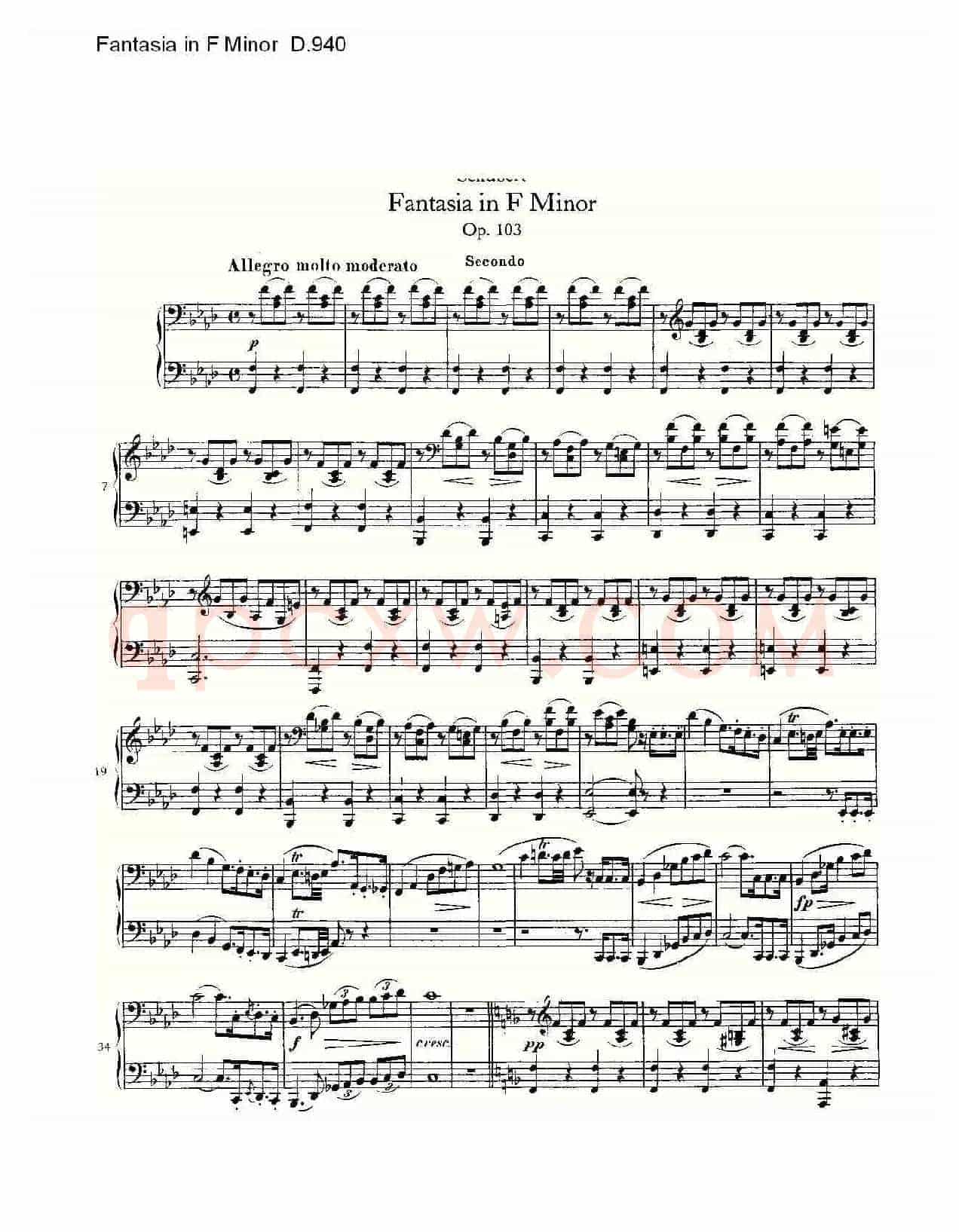 Fantasia in F Minor D.940（F小调幻想曲D.940）
