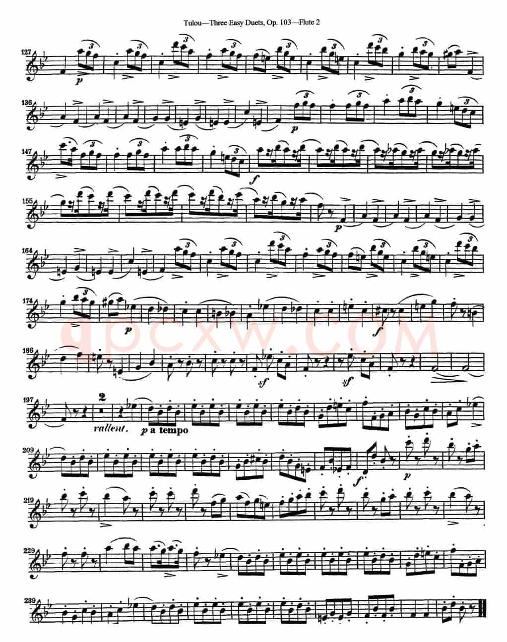 图露三首长笛简易重奏曲Op.103（Flute 2）（NO.3）