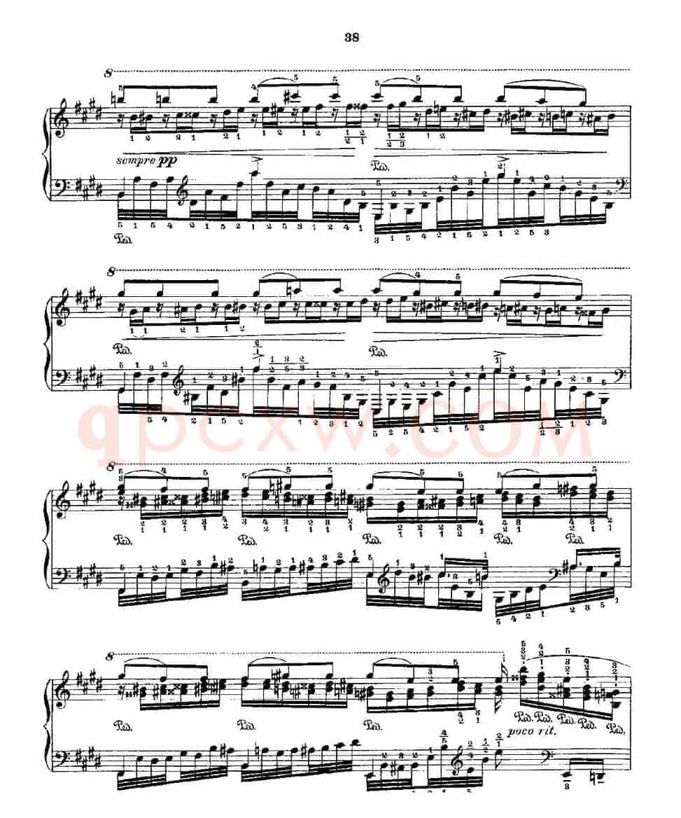 肖邦《练习曲》Fr.Chopin No 2-1