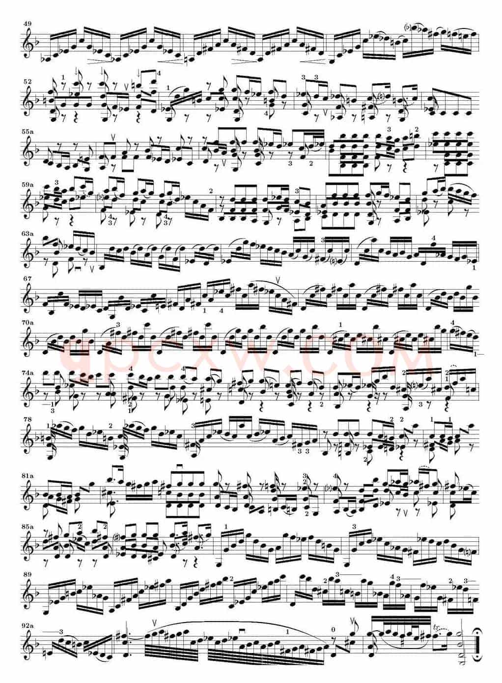 Bach Sonata BWV1001（无伴奏小提琴组曲）
