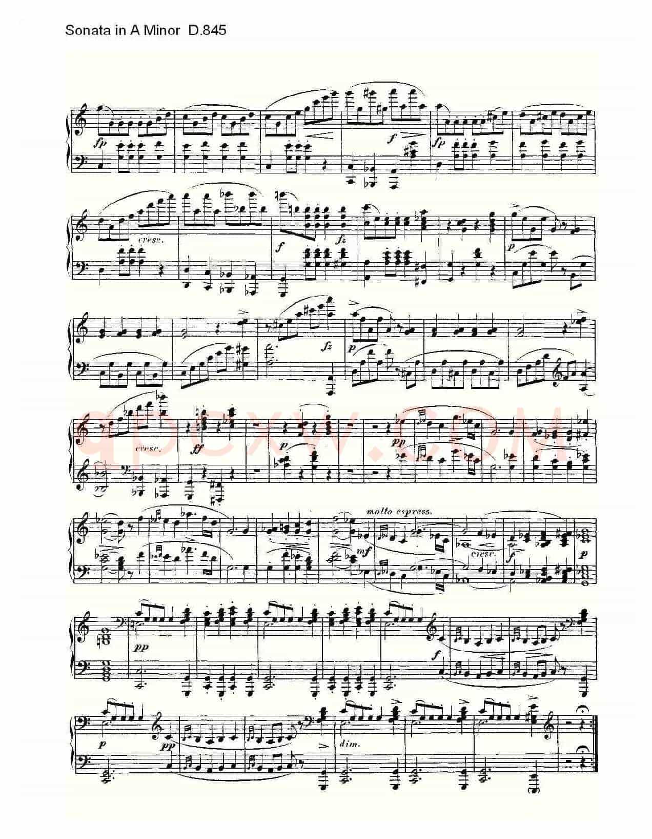Sonata in A Minor D.845（A小调奏鸣曲 D.845）