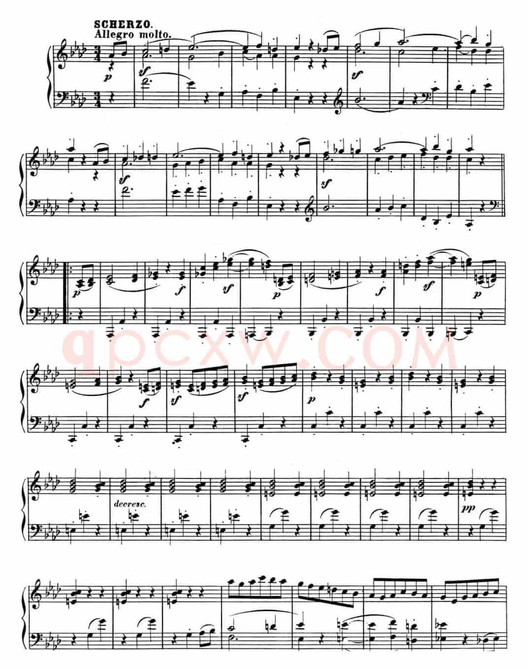 贝多芬钢琴奏鸣曲12 葬礼进行曲 降A大调 Op.26 A-flat major