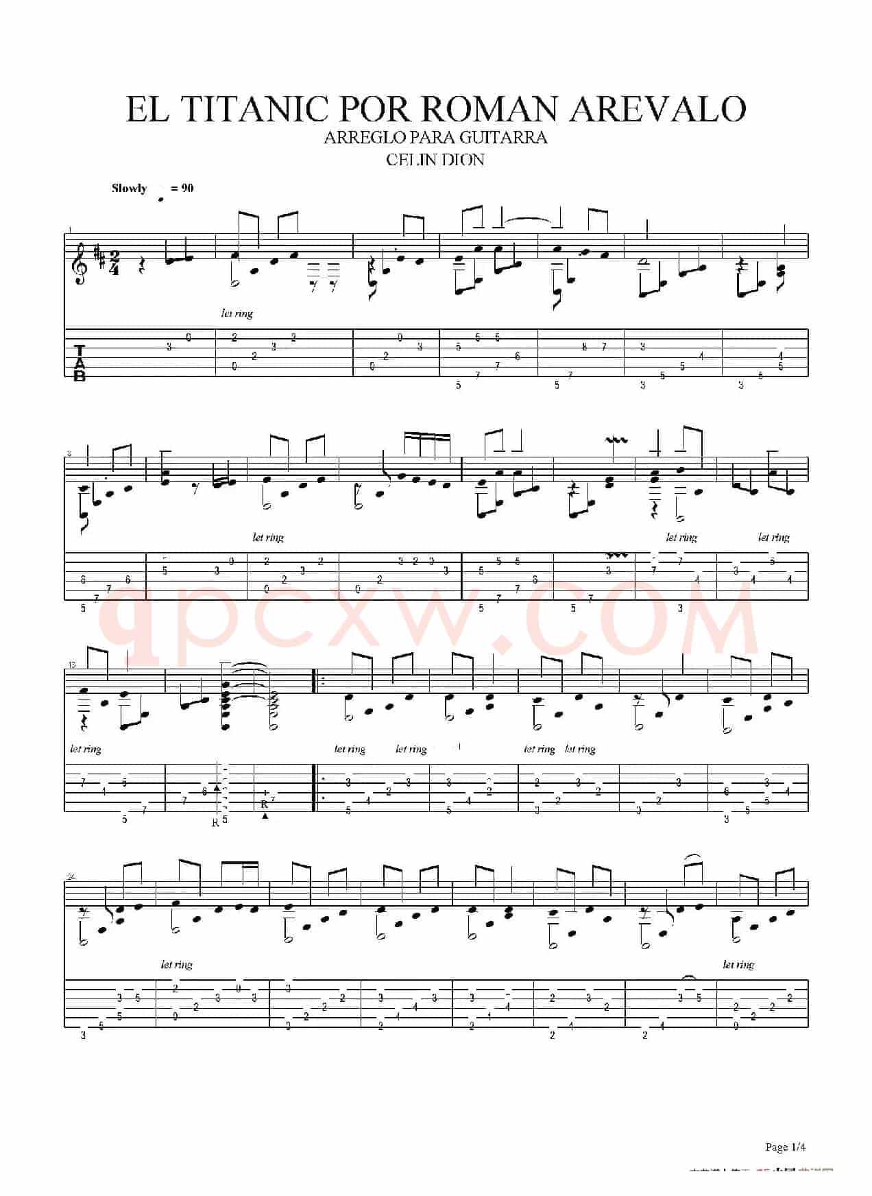 古典吉他：James Horner：Titanic
